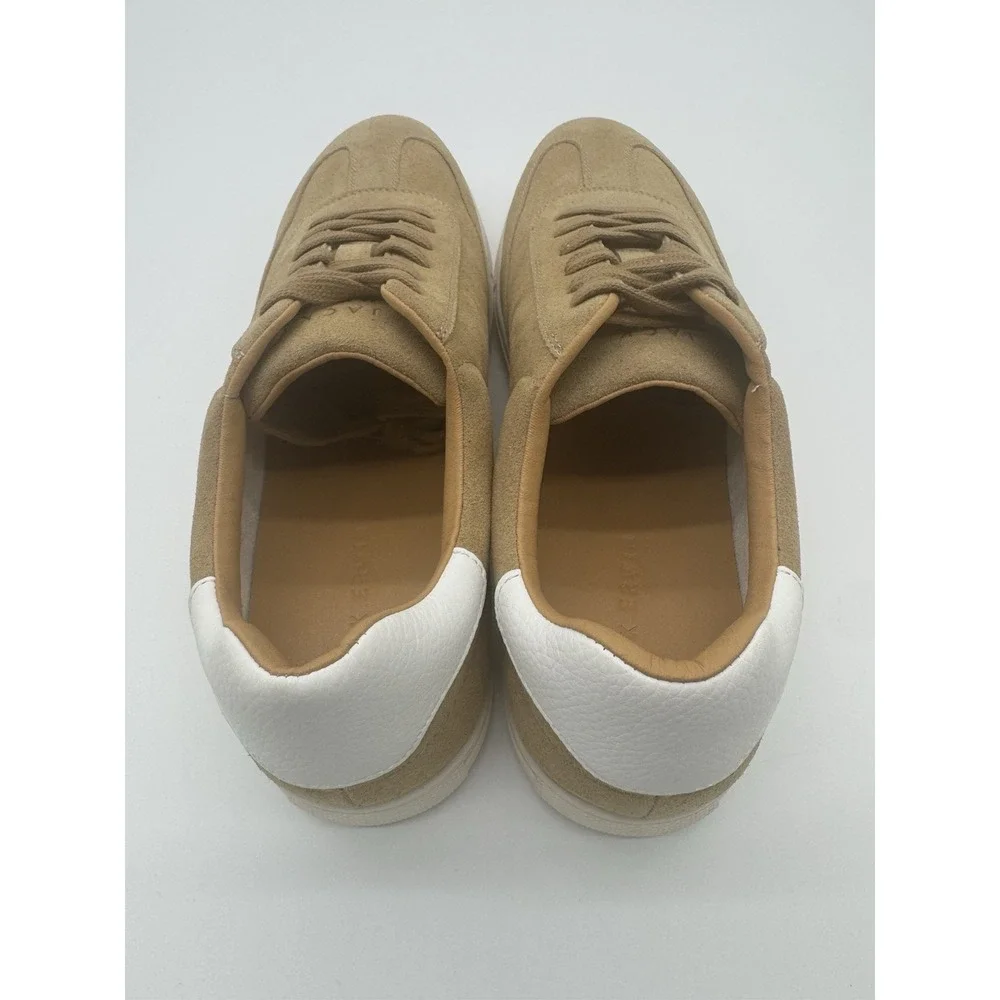 Jack Erwin Adler Tan Suede T-Toe Sneakers Men's Size 11 White Sole Casual Shoes‎
